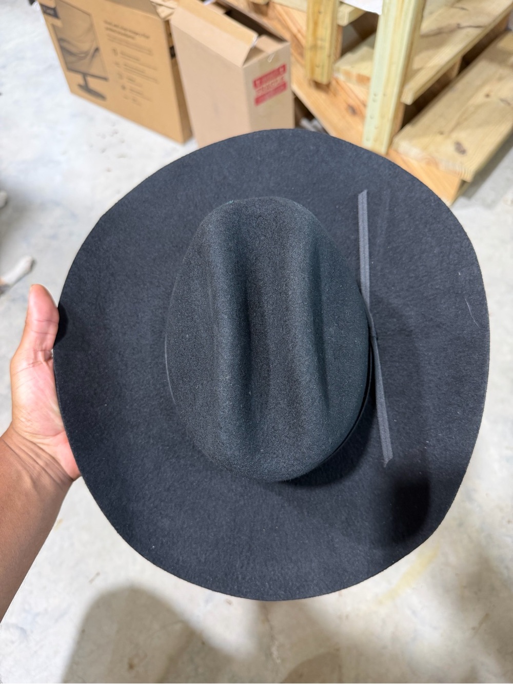 Stetson Boys' Rodeo Jr. Wool Felt Cowboy Hat Black - Picture 3 of 3